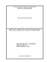 (SKKN mới NHẤT) giải pháp chuẩn hóa số liệu giải một số bài toán điện xoay chiều lớp 12 thi tốt nghiệp THPT 