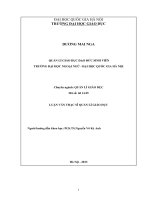 (LUẬN văn THẠC sĩ) quản lý giáo dục đạo đức sinh viên trường đại học ngoại ngữ   đại học quốc gia hà nội   