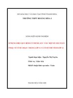 (SKKN mới NHẤT) áp dụng hiệu quả định lý menelaus vào một số bài toán TNKQ về tỉ số đoạn thẳng lớp 11 và tỉ số thể tích lớp 12 