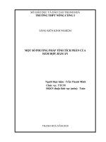 (SKKN MỚI NHẤT) Một số phương pháp tính tích phân của hàm hợp, hàm ẩn