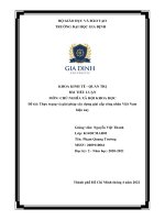 BÀI TIỂU LUẬN MÔN CHỦ NGHĨA XÃ HỘI KHOA HỌC Đề tài Thực trạng và giải pháp xây dựng giai cấp công nhân Việt Nam hiện nay