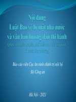 BÀI GIẢNG TUYÊN TRUYỀN LUẬT BẢO VỆ BÍ MẬT NHÀ NƯỚC số 29/2018/QH14