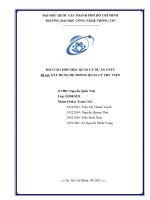 BÁO cáo môn học QUẢN LÝ dự án CNTT đề tài xây DỰNG hệ THỐNG QUẢN LÝ THƯ VIỆN 