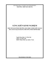 (SKKN MỚI NHẤT) Một số giải pháp hướng dẫn học sinh lớp 10 giải bài toán đại số bằng phương pháp hình học