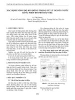 Xác định nồng độ ion đồng trong xử lý nguồn nước bằng phép đo phổ hấp thụ