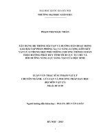 (LUẬN văn THẠC sĩ) xây dựng hệ thống bài tập và hướng dẫn hoạt động giải bài tập phần phóng xạ và năng lượng liên kết, vật lý 12 theo hướng phát huy tính tích cực tự chủ và bồi dưỡng năng lực sáng tạo 