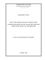 (LUẬN VĂN THẠC SĨ) Quản lý hoạt động giáo dục văn hóa dân tộc ở trường phổ thông dân tộc nội trú trung học phổ thông huyện Mường Ảng, tỉnh Điện Biên