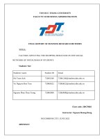 FACTORS AFFECTING THE SHOPPING BEHAVIOR ON THE SOCIAL NETWORK OF INSTAGRAM OF STUDENTS