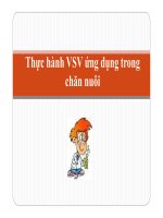 Bài giảng Thực hành Vi sinh vật ứng dụng trong chăn nuôi