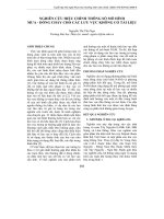 Nghiên cứu hiệu chỉnh thông số mô hình mưa - dòng chảy cho các lưu vực không có tài liệu