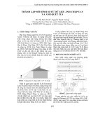 Thành lập mô hình 3D từ dữ liệu ảnh chụp UAV và ảnh quét TLS