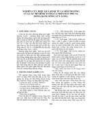 Nghiên cứu hiệu quả kinh tế và môi trường của các mô hình tưới lúa trên đất phù sa đồng bằng sông Cửu Long