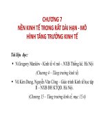 Bài giảng Kinh tế vĩ mô 2 - Chương 7: Nền kinh tế trong rất dài hạn - mô hình tăng trưởng kinh tế