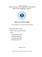 BÁO cáo TỔNG hợp môn THIẾT kế VI MẠCH số TRÊN FPGA bài 1 THIẾT kế MẠCH ĐỒNG hồ 
