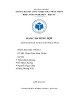 BÁO CÁO TỔNG HỢP MÔN THIẾT KẾ VI MẠCH SỐ TRÊN FPGA BÀI 1 THIẾT KẾ MẠCH ĐỒNG HỒ