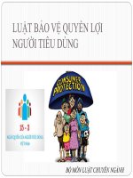 Bài giảng Luật cạnh tranh và luật bảo vệ quyền lợi người tiêu dùng - Bài 5: Những vấn đề chung về bảo vệ quyền lợi người tiêu dùng và pháp luật bảo vệ quyền lợi người tiêu dùng