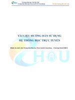 TÀI LIỆU HƯỚNG DẪN SỬ DỤNG HỆ THỐNG HỌC TRỰC TUYẾN Dành cho sinh viên Trung tâm Đào tạo Trực tuyến E-learning –  Chương trình EHOU