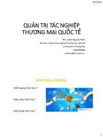 Bài giảng Quản trị tác nghiệp thương mại quốc tế - Chương 1: Các phương thức giao dịch thương mại quốc tế