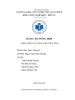 BÁO cáo TỔNG hợp môn THIẾT kế VI MẠCH số TRÊN FPGA bài 1 THIẾT kế MẠCH ĐỒNG hồ 