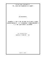 (LUẬN án TIẾN sĩ) nghiên cứu thực trạng nhiễm và chuyển hóa amoni trong nước cấp sinh hoạt theo hình thức lưu trữ quy mô hộ gia đình  