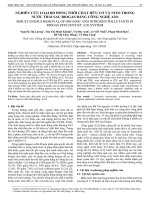 Nghiên cứu loại bỏ đồng thời chất hữu cơ và nito trong nước thải sau biogas bằng công nghệ A2O