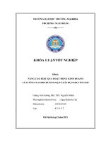 (Khóa luận tốt nghiệp) Nâng cao hiệu quả kinh doanh của Công ty TNHH Thương mại và Xây Dựng Huyền Linh