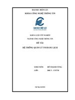 KHÓA LUẬN tốt NGHIỆP NGÀNH CÔNG NGHỆ THÔNG TIN đề tài hệ THỐNG QUẢN lý TOUR DU LỊCH 