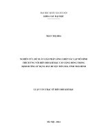 (LUẬN văn THẠC sĩ) nghiên cứu, đề xuất giải pháp lồng ghép xác lập mô hình thích ứng với biến đổi khí hậu cấp cộng đồng trong định hướng sử dụng đất huyện tiền hải, tỉnh thái bình   