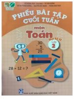 PHIẾU bài tập CUỐI TUẦN TOÁN lớp 2 kết nối TRI THỨC tập 2 học kì 2 