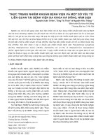 Thực trạng nhiễm khuẩn bệnh viện và một số yếu tố liên quan tại Bệnh viện đa khoa Hà Đông, năm 2020
