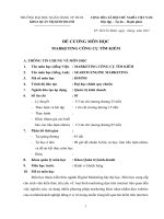 TRƯỜNG ĐẠI HỌC NGÂN HÀNG TP HCM KHOA QUẢN TRỊ KINH DOANH ĐỀ CƯƠNG MÔN HỌC MARKETING CÔNG CỤ TÌM KIẾM