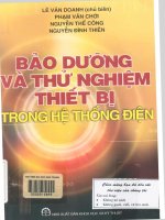 Những kiến thức cơ bản về bảo dưỡng và thử nghiệm thiết bị trong hệ thống điện (In lần thứ tư): Phần 1