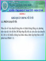 Bài giảng Lý thuyết ô tô: Chương 1 - Trường CĐ Công nghệ