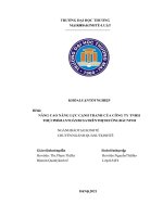 (Khóa luận tốt nghiệp) Nâng cao năng lực cạnh tranh của Công ty TNHH Thực phẩm an toàn Busa trên thị trường Bắc Ninh