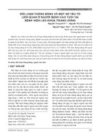 Rối loạn thăng bằng và một số yếu tố liên quan ở người bệnh cao tuổi tại Bệnh viện Lão khoa trung ương