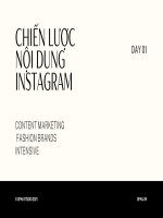 Chiến lược Content ngành thời trang  Chiến lược nội dung ngành thời trang  Kế hoạch triển khai nội dung social facebook instagram ngành thời trang