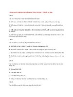 Đáp án trắc nghiệm tập huấn SGK lớp 3 KNTT (5 môn)