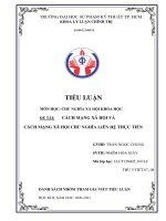 TIỂU LUẬN Môn HỌC CHỦ NGHĨA XÃ HỘI KHOA HỌC ĐỀ TÀI CÁCH MẠNG XÃ HỘI VÀ CÁCH MẠNG XÃ HỘI CHỦ NGHĨA LIÊN HỆ THỰC TIỄN