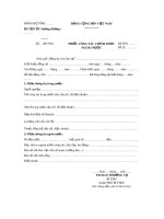 Mẫu Phiếu công tác chính thức ngoài nước