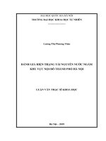 (LUẬN văn THẠC sĩ) lương, t  p  t  (2019)  đánh giá hiện trạng tài nguyên nước ngầm khu vực nội đô thành phố hà nội 