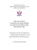 TIỂU LUẬN CUỐI KỲ VẤN ĐỀ DÂN TỘC TRONG THỜI KỲ QUÁ ĐỘ LÊN CHỦ NGHĨA XÃ HỘI LIÊN HỆ THỰC TIỄN