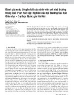 Đánh giá mức độ gắn kết của sinh viên với nhà trường trong quá trình học tập: Nghiên cứu tại Trường Đại học Giáo dục - Đại học Quốc gia Hà Nội