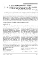 Thực trạng mắc tiêu chảy của trẻ từ 6-24 tháng tuổi tại xã Minh Khai, huyện Hoài Đức, Hà Nội và một số yếu tố liên quan