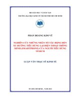 (LUẬN văn THẠC sĩ) nghiên cứu những nhân tố tác động đến xu hướng tiêu dùng lại điện thoại thông minh (smartphone) của người tiêu dùng TP HCM , luận văn thạc sĩ 