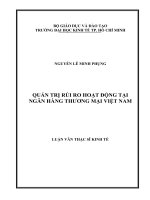 (LUẬN văn THẠC sĩ) quản trị rủi ro hoạt động tại ngân hàng thương mại việt nam 
