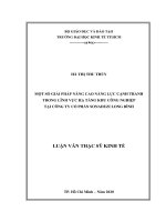 (LUẬN văn THẠC sĩ) một số giải pháp nâng cao năng lực cạnh tranh trong lĩnh vực hạ tầng khu công nghiệp tại công ty cổ phần sonadezi long bình 