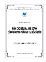 (LUẬN văn THẠC sĩ) nâng cao hiệu quả kinh doanh của công ty cổ phần vận tải biển sài gòn , luận văn thạc sĩ 