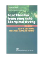 Cơ sở khoa học trong công nghệ bảo vệ môi trường - Tập 2: Cơ sở vi sinh trong công nghệ bảo vệ môi trường (Phần 1)