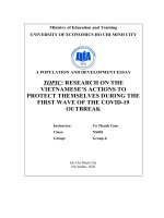 Nhóm 4 hành động bảo vệ sức khỏe của người dân việt nam trong dịch covid19 đợt 1