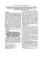 Đặc điểm lâm sàng, cận lâm sàng bệnh nhi dưới 5 tuổi mắc tiêu chảy cấp tại khoa Nhi Tiêu hóa – Dinh dưỡng – Lây, Bệnh viện Đa khoa Xanh Pôn